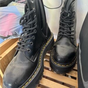 Black Lace-Up Women's Boots